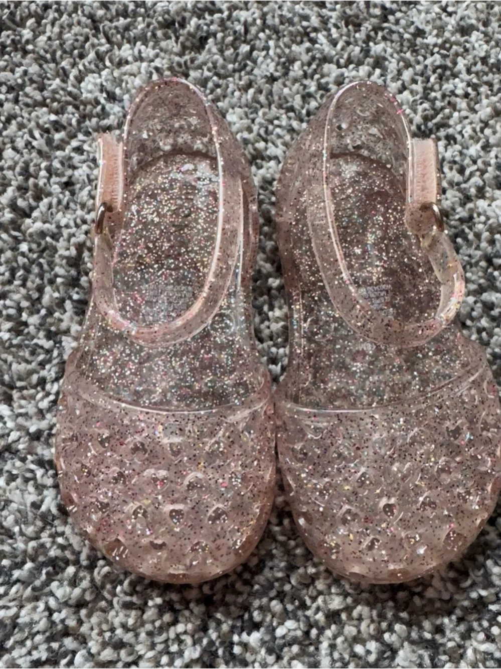 Kids Glitter Jelly Mary Jane Shoes - Pink